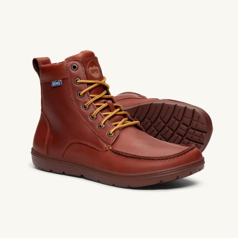 Női Lems Boulder Boot Bőr Csizma Piros | HUADKM