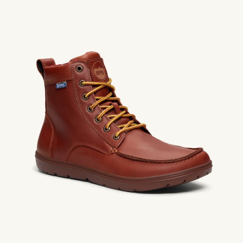 Női Lems Boulder Boot Bőr Csizma Piros | HUADKM